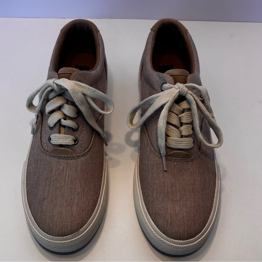 Ralph Lauren Polo Washed Canvas Sneakers Mens 8.5D Excellent Condition
